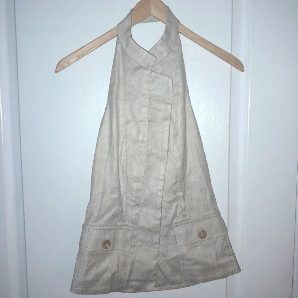 Bebe Light Beige Halter Top